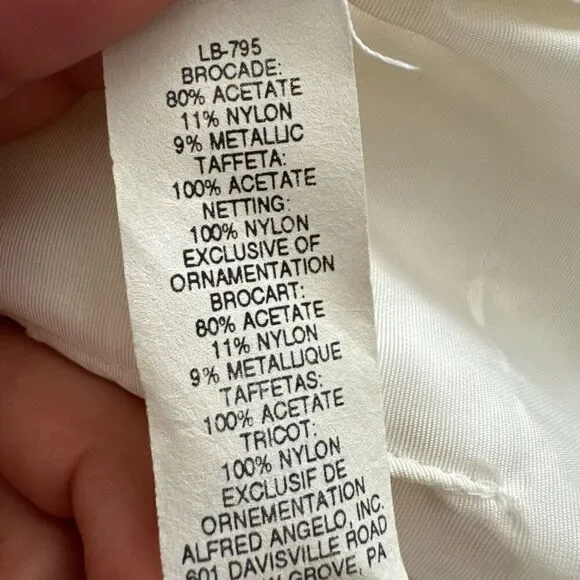 Vintage 90s Flirtation White Maxi Evening Dress Slit Off Shoulder Size Large